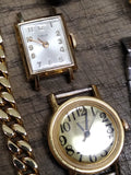 Vtg 13 Pc Watch Lot Men's Ladies Wind Up Quartz Parts Repair Timex Skagen Narmi