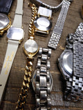 Vtg 13 Pc Watch Lot Men's Ladies Wind Up Quartz Parts Repair Timex Skagen Narmi
