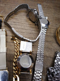 Vtg 13 Pc Watch Lot Men's Ladies Wind Up Quartz Parts Repair Timex Skagen Narmi