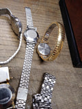 Vtg 13 Pc Watch Lot Men's Ladies Wind Up Quartz Parts Repair Timex Skagen Narmi
