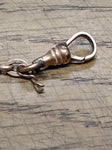 Vtg Antique H&H Pocket Watch Albert Chain Gold Filed Swivel End Clasp
