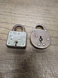 Vtg 2 Piece Miniature Padlock Lot Master Lock Co & Unknown