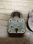 Vtg 2 Piece Miniature Padlock Lot Master Lock Co & Unknown