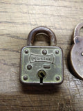 Vtg 2 Piece Miniature Padlock Lot Master Lock Co & Unknown