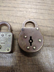 Vtg 2 Piece Miniature Padlock Lot Master Lock Co & Unknown