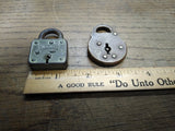 Vtg 2 Piece Miniature Padlock Lot Master Lock Co & Unknown