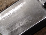 Vtg 1978 Zippo Slim Cigarette Lighter 2 Sided Etched Diagonal/Pin Striped Chrome