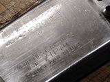Vtg 1978 Zippo Slim Cigarette Lighter 2 Sided Etched Diagonal/Pin Striped Chrome