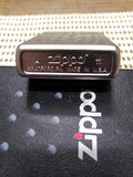 Vtg 2011 Zippo Cigarette Lighter Cut Glass Geometric Satin Chrome Good Shape Box