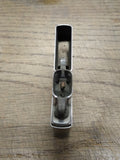Vtg 2011 Zippo Cigarette Lighter Cut Glass Geometric Satin Chrome Good Shape Box