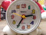 Rainbow Quartz Talking Trumpet Playing Drumming Cat Alarm Clock Works Great!