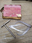 Vtg 3 Pc Tool Lot Starrett No 229 Inside Gauge & Caliper P Lowentraut Lady Legs
