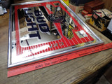 Vtg Large Genuine Budweiser Bud Light Beer World Renowned Mirror Sign 25" x 18"