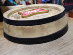 Vtg Miller High Life The Champaign Of Beer Keg Barrel Top Wall Sign 15" x 4"
