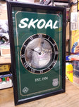 Vtg 1996 SKOAL Original Fine Cut Wintergreen Tobacco Clock Sign 21" x 13" Works!
