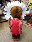 Vtg Metro Big John The Chimpee Chief Drumming Whistling Toy Repair Lot w/Box!