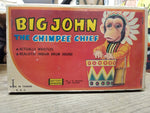 Vtg Metro Big John The Chimpee Chief Drumming Whistling Toy Repair Lot w/Box!