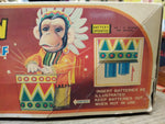 Vtg Metro Big John The Chimpee Chief Drumming Whistling Toy Repair Lot w/Box!