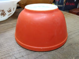 Vtg 1940's Pyrex Red Orange 1.5 Quart 7 Inch Primary Color Mixing Bowl