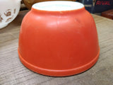 Vtg 1940's Pyrex Red Orange 1.5 Quart 7 Inch Primary Color Mixing Bowl