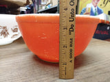 Vtg 1940's Pyrex Red Orange 1.5 Quart 7 Inch Primary Color Mixing Bowl
