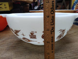 Vtg Pyrex Early American Cinderella White 443 2.5 Quart Mixing Bowl