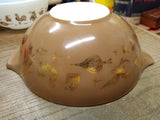 Vtg Pyrex Early American Cinderella Brown 444 4 Quart Mixing Bowl