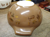Vtg Pyrex Early American Cinderella Brown 444 4 Quart Mixing Bowl
