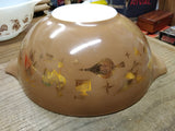 Vtg Pyrex Early American Cinderella Brown 444 4 Quart Mixing Bowl