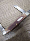 Vtg Schrade Old Timer 80T 3 Blade Folding Pocket Knife USA