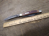 Vtg Schrade Old Timer 80T 3 Blade Folding Pocket Knife USA