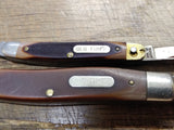 Vtg 2 Pc Schrade USA Old Timer Pocket Knife Parts/Repair Lot 2 Blades 770T 1040T