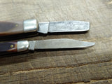 Vtg 2 Pc Schrade USA Old Timer Pocket Knife Parts/Repair Lot 2 Blades 770T 1040T