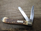 Vtg Schrade+ 285UH USA Uncle Henry Trapper Pocket Knife 2 Blades Nice Shape!