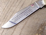 Vtg 1993 ZIPPO/CASE Commemorative USA 7 Dot Single Blade Pocket Knife Nice Shape