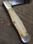 Vtg 1993 ZIPPO/CASE Commemorative USA 7 Dot Single Blade Pocket Knife Nice Shape