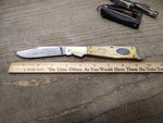Vtg 1993 ZIPPO/CASE Commemorative USA 7 Dot Single Blade Pocket Knife Nice Shape