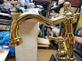 Danze Opulence Collection Roman Tub Faucet Widespread Rough in Polished Brass