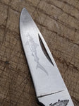 Vtg Frost Cutlery Surgical Steel Single Blade Advertising Pocket Knife 6" Japan