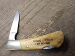 Vtg Frost Cutlery Surgical Steel Single Blade Advertising Pocket Knife 6" Japan