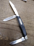 Vtg BUCK 301 USA Stockman Folding Pocket Knife Sawcut Delrin Scales 3 Blades
