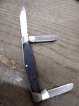 Vtg BUCK 301 USA Stockman Folding Pocket Knife Sawcut Delrin Scales 3 Blades