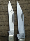 Vtg 2 Pc 1988 Buck 305, 309 USA 2 Blade Folding 5 in & 4.5 In Pocket Knife Lot