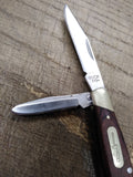 Vtg BUCK 373 Folding Pocket Knife Wood Scales 3 Blades 2005 Date Stamp #1