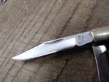 Vtg BUCK 373 Folding Pocket Knife Wood Scales 3 Blades 2005 Date Stamp #1
