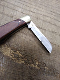 Vtg BUCK 373 Folding Pocket Knife Wood Scales 3 Blades 2005 Date Stamp #1