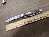 Vtg BUCK 373 Folding Pocket Knife Wood Scales 3 Blades 2005 Date Stamp #2