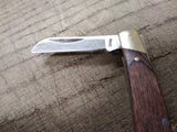 Vtg BUCK 373 Folding Pocket Knife Wood Scales 3 Blades 2007 Date Stamp
