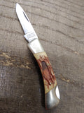 Vtg Custom Crafted Stainless 100 B Japan Folding Pocket Knife 1 Blade