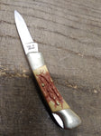 Vtg Custom Crafted Stainless 100 B Japan Folding Pocket Knife 1 Blade